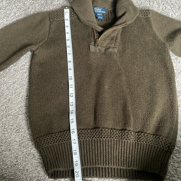 Olive green heavy sweater for boys - Picture 6 of 6